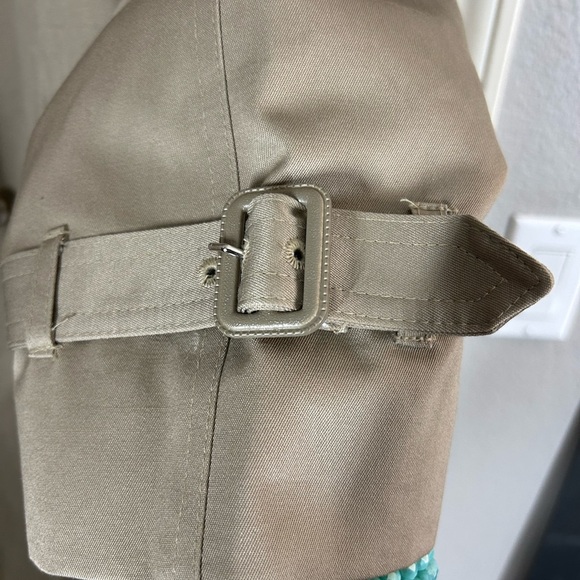 Mens London Fog Classic Double-Breasted Khaki Tan Trench Coat Size 44R Timeless - Picture 8 of 15